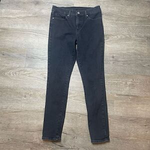 Levis Jeans Grey Wash Womens Size 29 x 30 High Rise Skinny Denim Pants